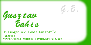 gusztav bahis business card